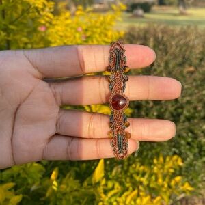 Garnet Macrame Bracelet